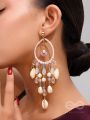 The Sea Trinkets- Golden Embellished Earrings