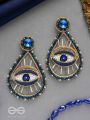 Tabhyam- The Beautiful Eyes- Stones, Sequins and Glass Beads Embroidered Statement Earrings