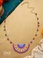 Aatapya- The Bright Sunshine- Mirrors, Ghunghroo, Resham and Sequins Embroidered Necklace