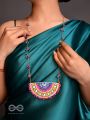 Aatapya- The Bright Sunshine- Mirrors, Ghunghroo, Resham and Sequins Embroidered Necklace