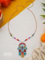 Hiranyapani- The Glorious Hand- Stones, Sequins and Resham Embroidered Necklace