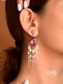 The Purple Rain- Golden Embellished Earrings