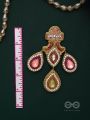 Adhiruh- The Enchanted Throne- Pearls & Stones Embroidered Earrings