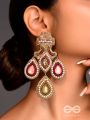 Adhiruh- The Enchanted Throne- Pearls & Stones Embroidered Earrings