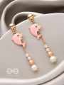 The Dinky Dolphin- Golden Pearl Earrings