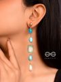 The Pastel Pops- Golden Pearl Earrings (Blue)