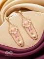 The Strawberry Swing- Golden Pearl Earrings