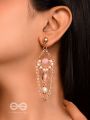 The Strawberry Swing- Golden Pearl Earrings