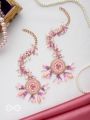 Priyaala- The Flower Vine- Pearls & Sequins Embroidered Chain Earrings