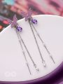 A PURPLE MIRACLE - SILVER PEARL EAR JACKETS