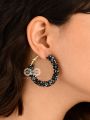 THE PARTY POPPERS ILLUMINATING STATEMENT HOOPS - Black