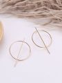 An Elegant Delight Golden Geometric Earrings