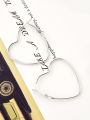 Love Me Like I do - Trendy Heart Hoops- Silver