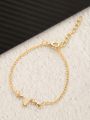 The Elegant Casual Heartbeat Bracelet- Golden