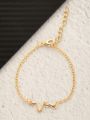 The Elegant Casual Heartbeat Bracelet- Golden