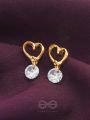 Entangled Heart Crystal Drop Earrings