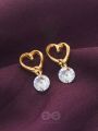 Entangled Heart Crystal Drop Earrings