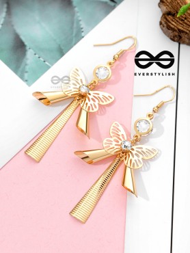 The Beauteous Butterfly Charms - Casual Golden Danglers