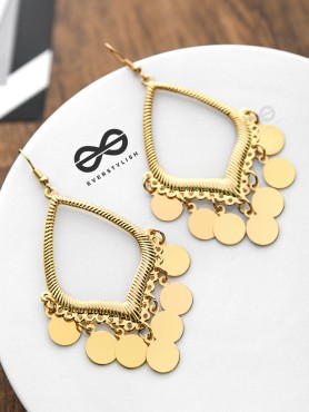 The Curvy Charm Danglers - The Golden Charm Collection