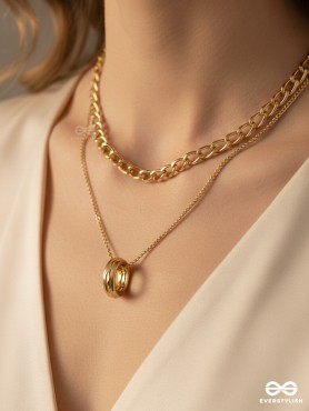 The Girl-Boss Statement - Golden Layered Neckpiece With Anti-Tarnish Coating 