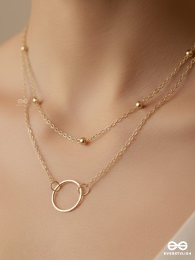 The Lavish Layers Of Elegance - Golden Multilayered Neckpiece With Anti-Tarnish Coating 