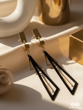 The Chic Geometry - Golden Statement Danglers