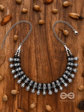 The Bohemian Elegance - Oxidised Statement Neckpiece