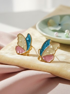 The Bewitching Butterflies - Statement Enamelled Studs