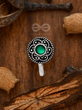 THE ARTSY MOTIFS - NON-PIERCED NOSEPIN (GREEN)