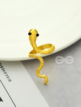 The Golden Serpent - Adjustable ring