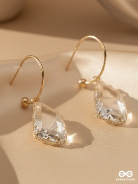 The Aqua Chique - Golden Statement Earrings
