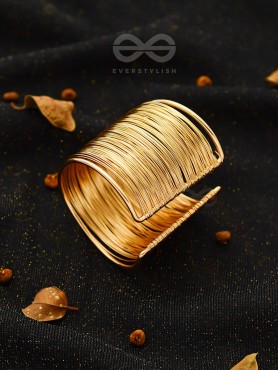 "Spun of Gold" - Statement Golden Bracelet