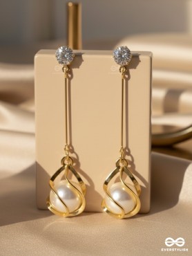 Pearl and Preciousness - Golden Danger Earrings