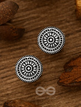 The Intricate Chakravyu - Tiny Trinket Earrings