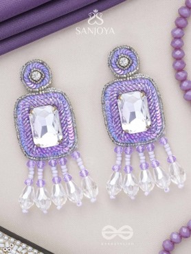 Aadarsa- The Magnificent Mirror- Stones and Sequins Embroidered Earrings