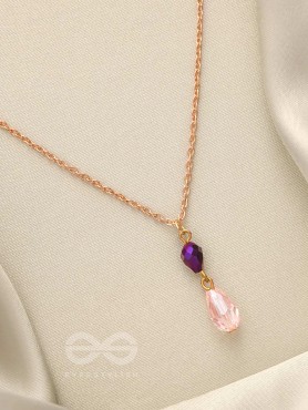 A Study In Scarlet- Golden Glass Bead Necklace With Anti-Tarnish Coating 