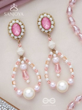 Drapsa- Drops of Rain- Pearls and Stones Embroidered Earrings