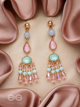 The Dazzling Drizzle- Golden Embellished Earrings