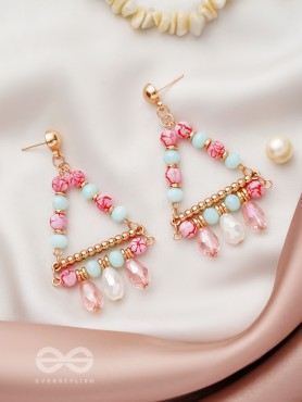 The Wonder Triangle- Golden Embellished Earrings