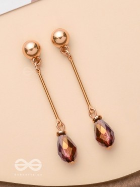 The Alluring Iris- Golden Embellished Earrings