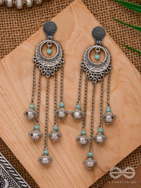 The Royal Glory- Oxidised Embellished Earrings