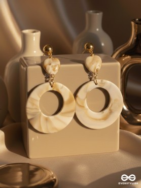 The 'Sea'sational- Golden Embellished Earrings