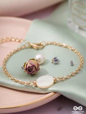 The Snow Crystal- Golden Embellished Bracelet