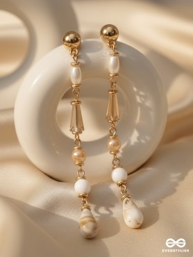 The Dewfall- Golden Embellished Earrings