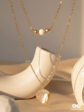 The Shellfish Wish- Golden Layered Necklace With Anti-Tarnish Coating