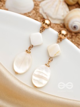 The Moon Illusion- Golden Embellished Earrings