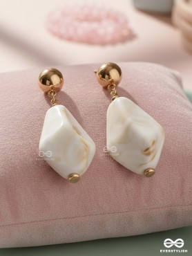 Rock' On- Golden Embellished Earrings