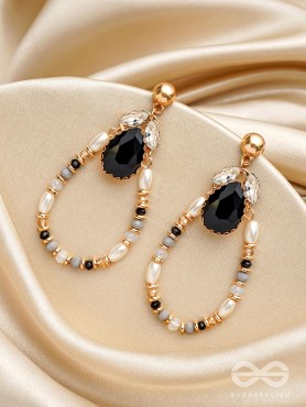 The Dusky Dazzle- Golden Embellished Earrings