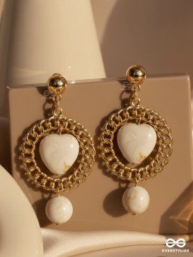 Shining Sun n Sand- Golden Shell Earrings