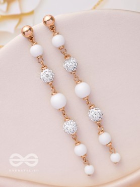 The Ivory Showers- Golden Embellished Earrings